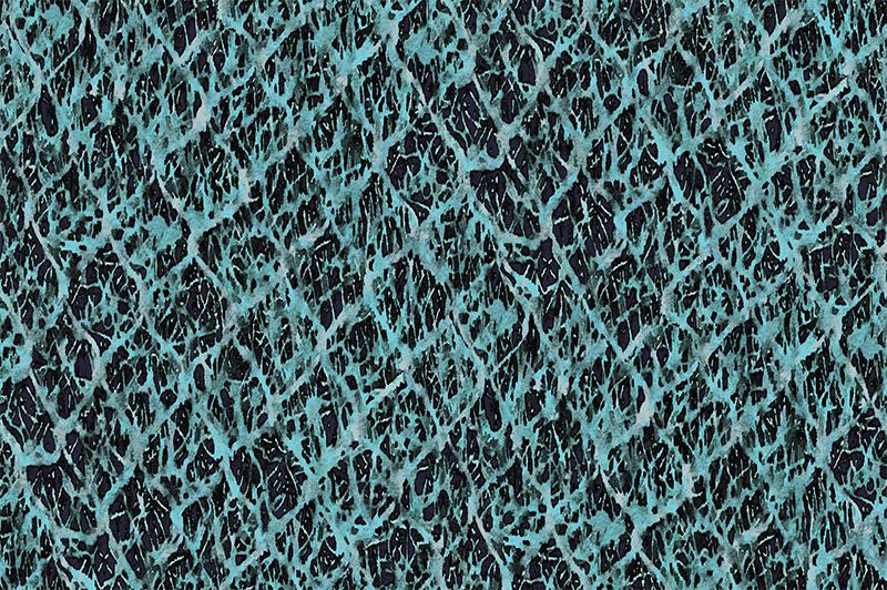 Crystal Velvet Print Aqua