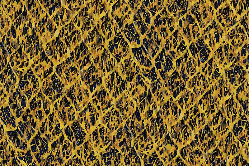 Crystal Velvet Print Ochre