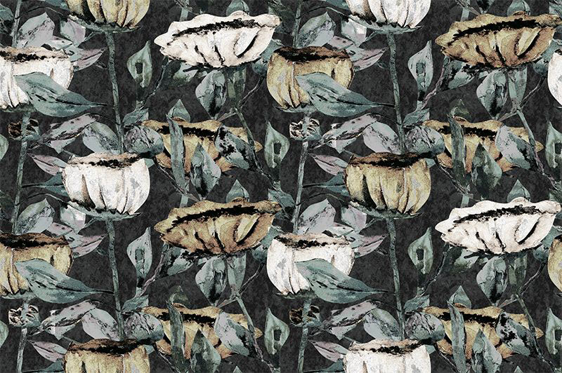 Tulippa Velvet Print Ash