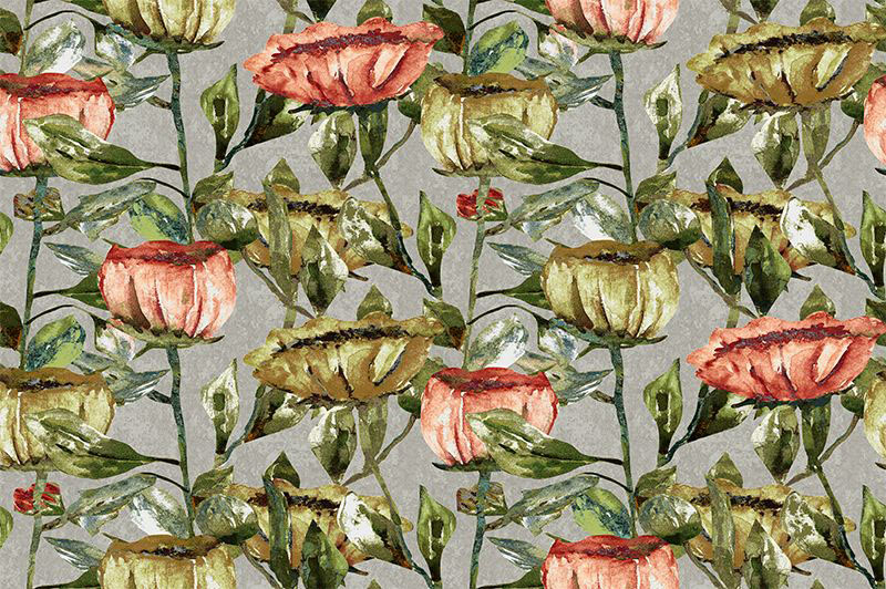 Tulippa Velvet Print Natural