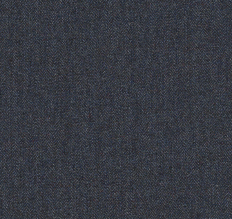 Wool Herringbone Oxford Blue